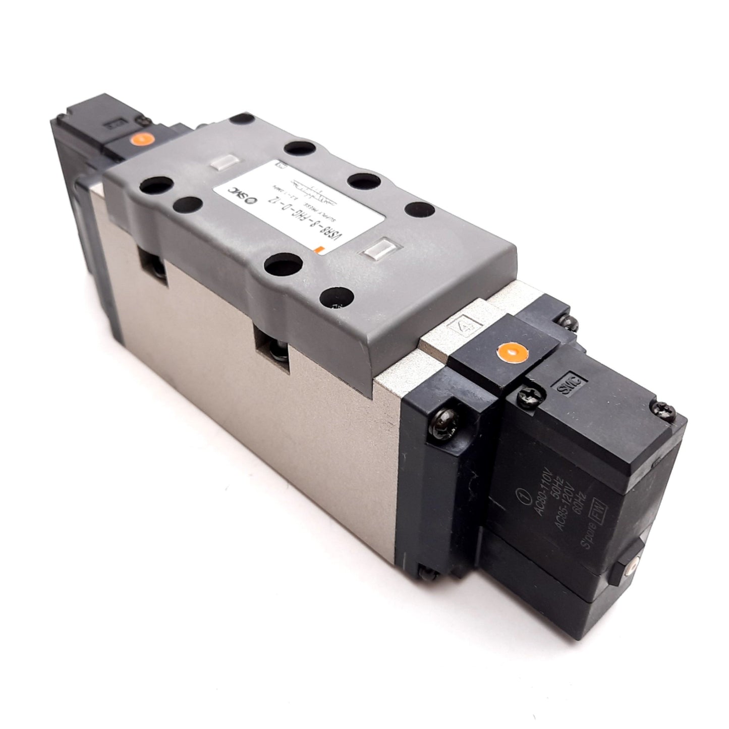 New SMC VSR8-8-FHG-D-1Z Solenoid Valve, 3-Position 5-Port, 80-120VAC, 0.2-1.0MPa