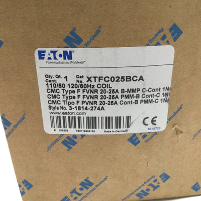 New Other Eaton XTFC025BCA Combination Motor Controller DOL Starter 20-25A 110/120VAC Coil