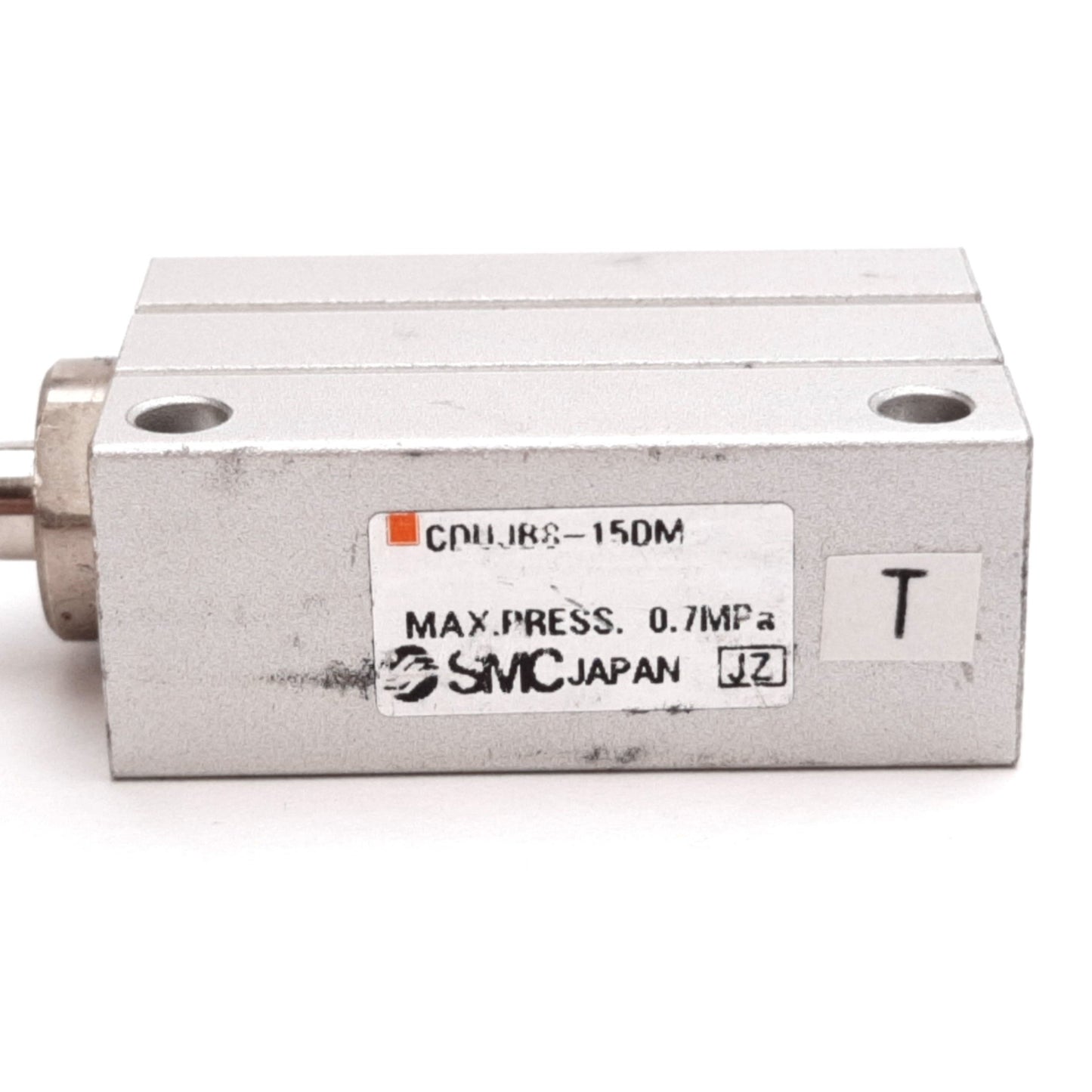 Used SMC CDUJB8-15DM Mini Free Mount Cylinder, Bore: 8mm, Stroke: 15mm, 0.7MPa M3x0.5