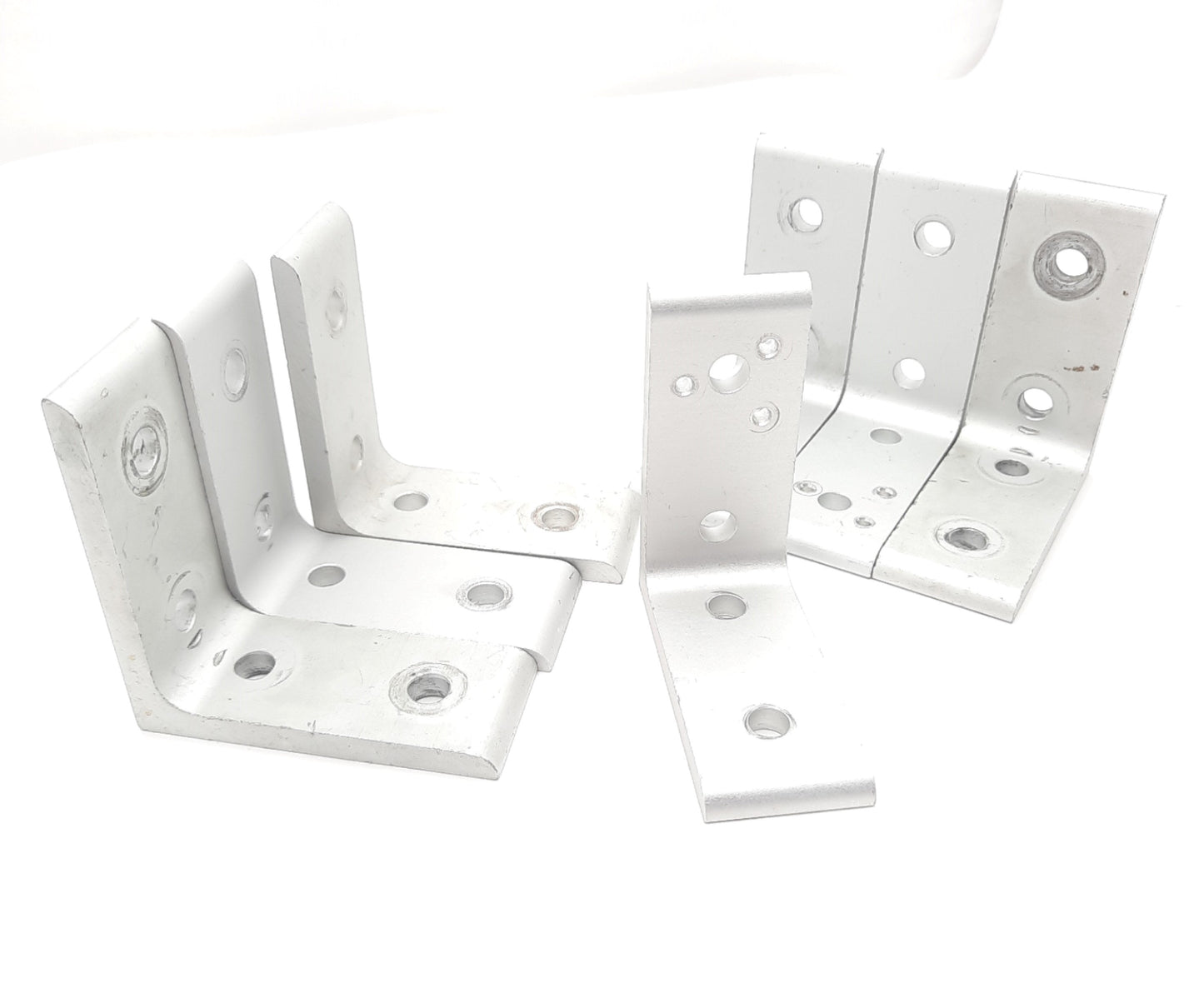 Used Lot of 7 80/20 4301 Aluminum Extrusion Tall Inside Corner Bracket 15 Series