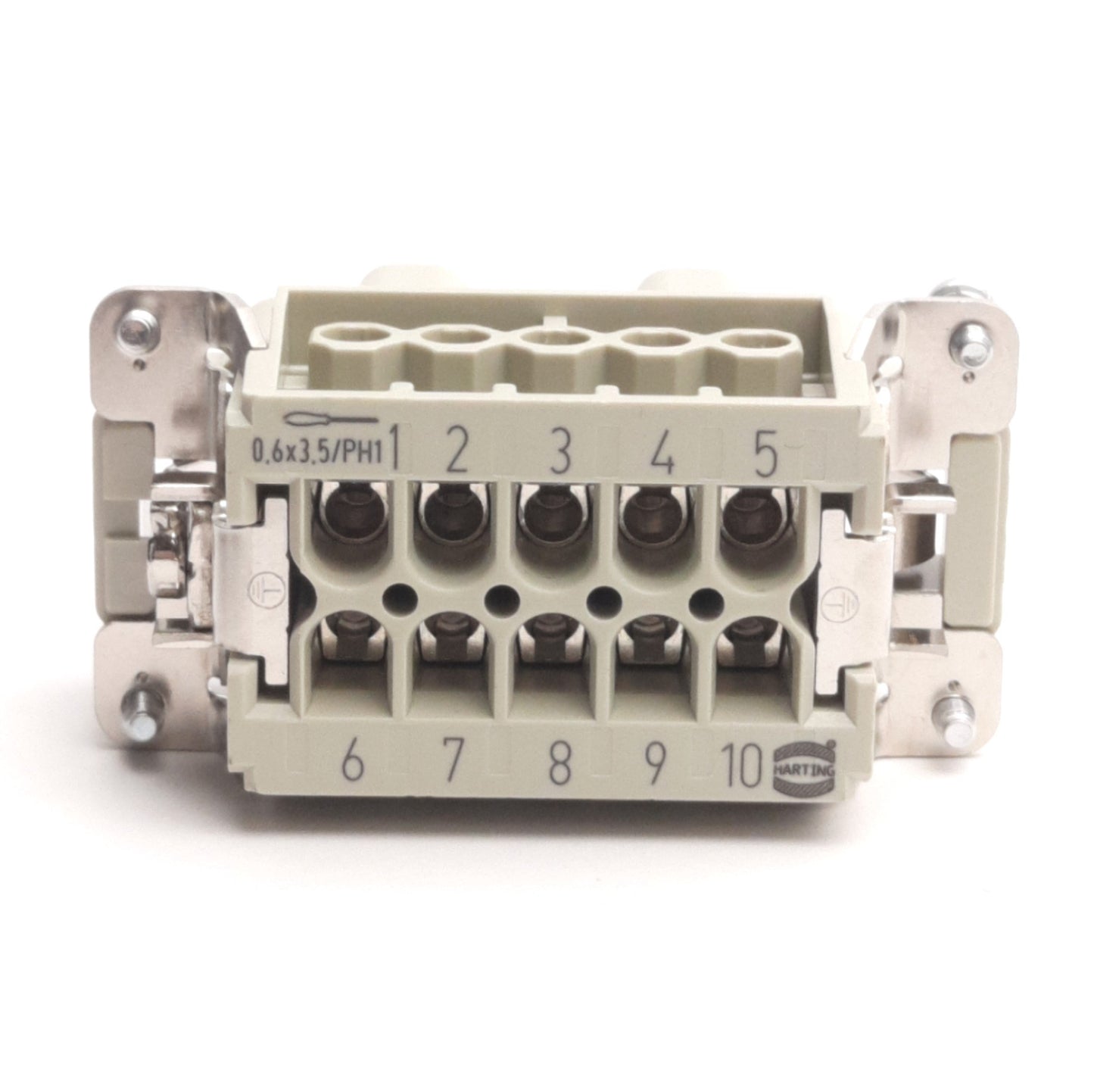 New Lot of 2 Harting 09330102601 HAN 10E-STI-S Male Connectors, 10-Pin, 500V 16A