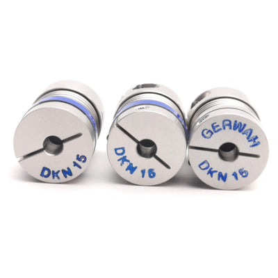 Used Lot of 3 Gerwah DKN15-5mm-1/4" Metal Bellows Coupler 5mm x 1/4" Bore, 20mm OD