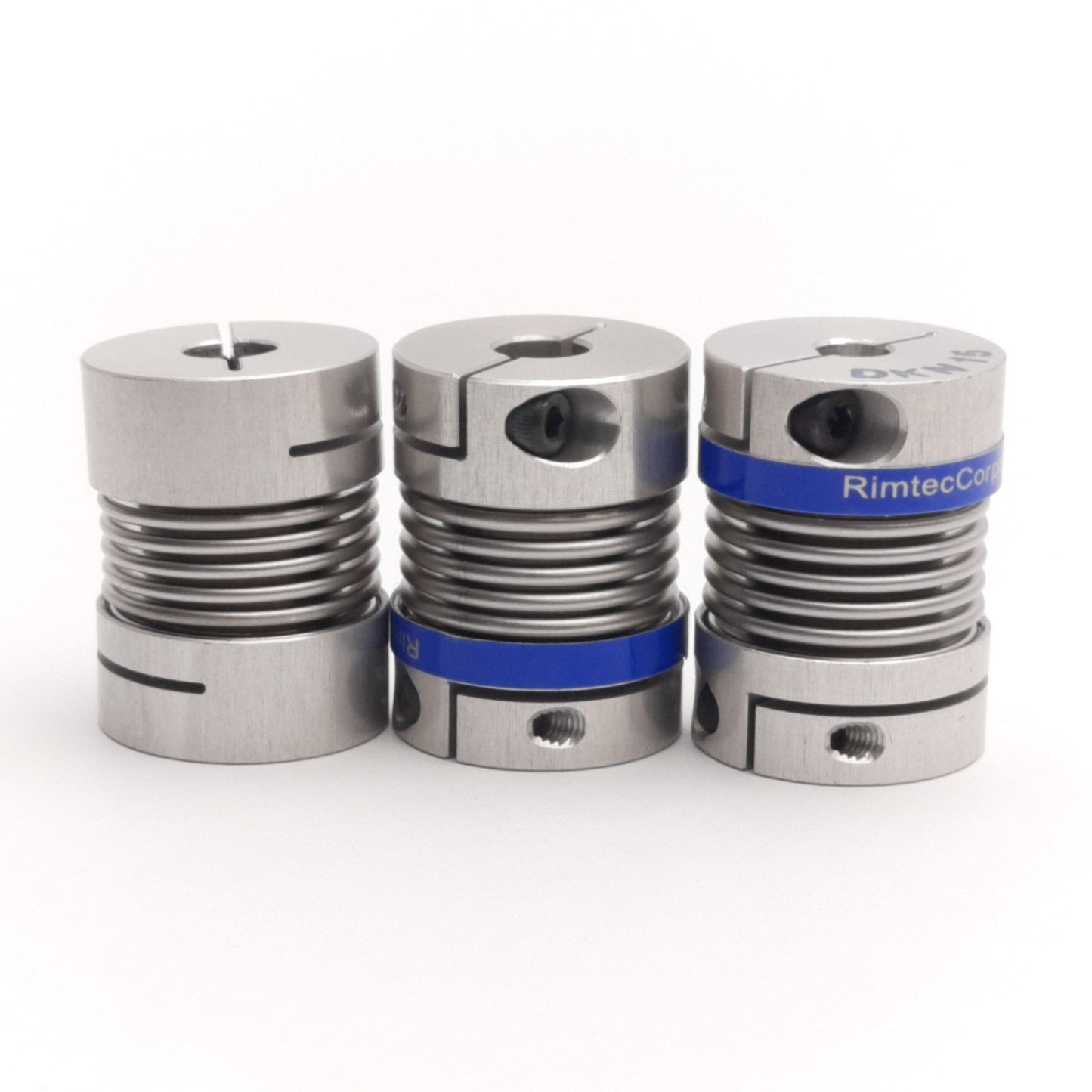 Used Lot of 3 Gerwah DKN15-5mm-1/4" Metal Bellows Coupler 5mm x 1/4" Bore, 20mm OD