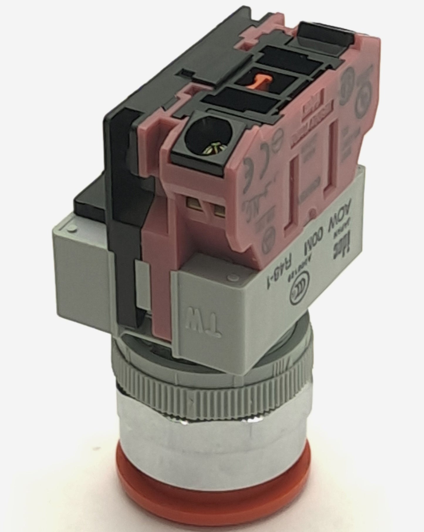 Used Idec AOW-00M Push Button w/HW-F01 N.C. Contact, 10A, 600VAC, 1NC, 2-Position