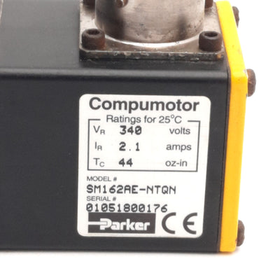 Used Parker SM162AE-NTQN Compumotor Servo Motor, Power: 340V 2.1A, Torque 44 oz-in