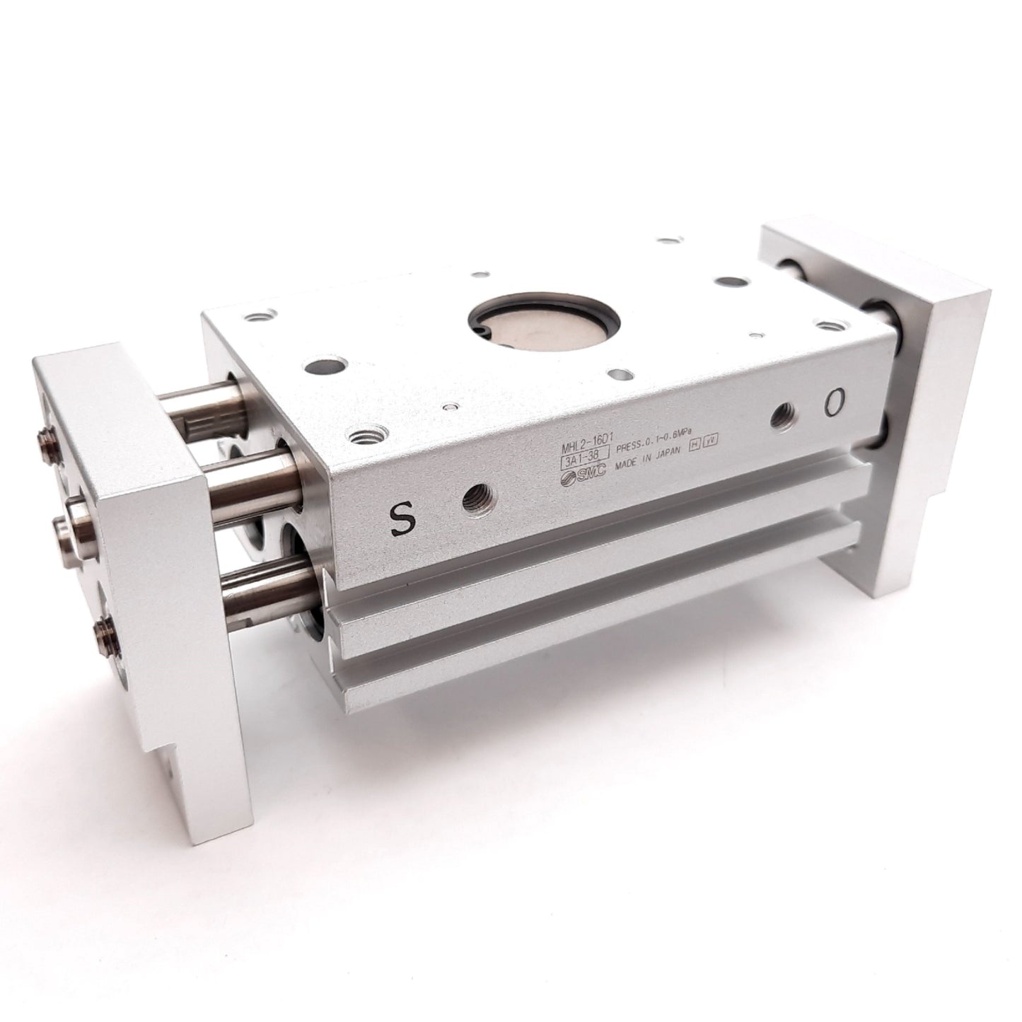 New SMC MHL2-16D1 Pneumatic Gripper, 2-Finger, Bore: 16mm, Stroke: 60mm, M5x0.8