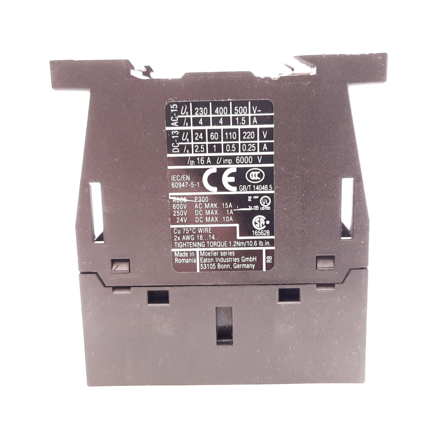 New Eaton DILA-40 Contactor, 4-Pole, Coil: 24VDC, Rating: 16A 600VAC 250VDC