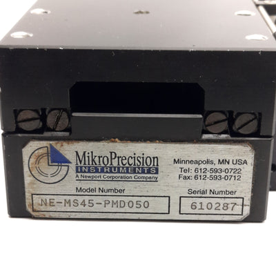 Used Newport NE-MS45-PMD050 MikroPrecision Crossed Roller Table 2.5" Stroke .05" Lead