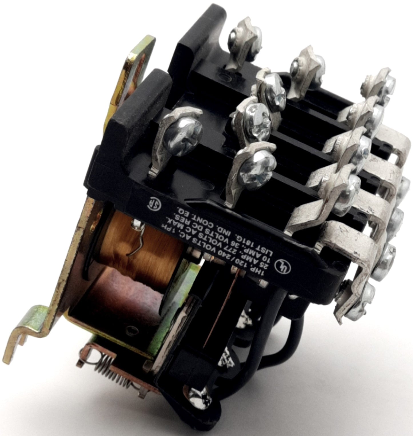 Used Potter & Brumfield PM-17DY-24 Relay, 4PDT, 24V DC, 35 Amps, 1.5 HP, 14V Amp Coil