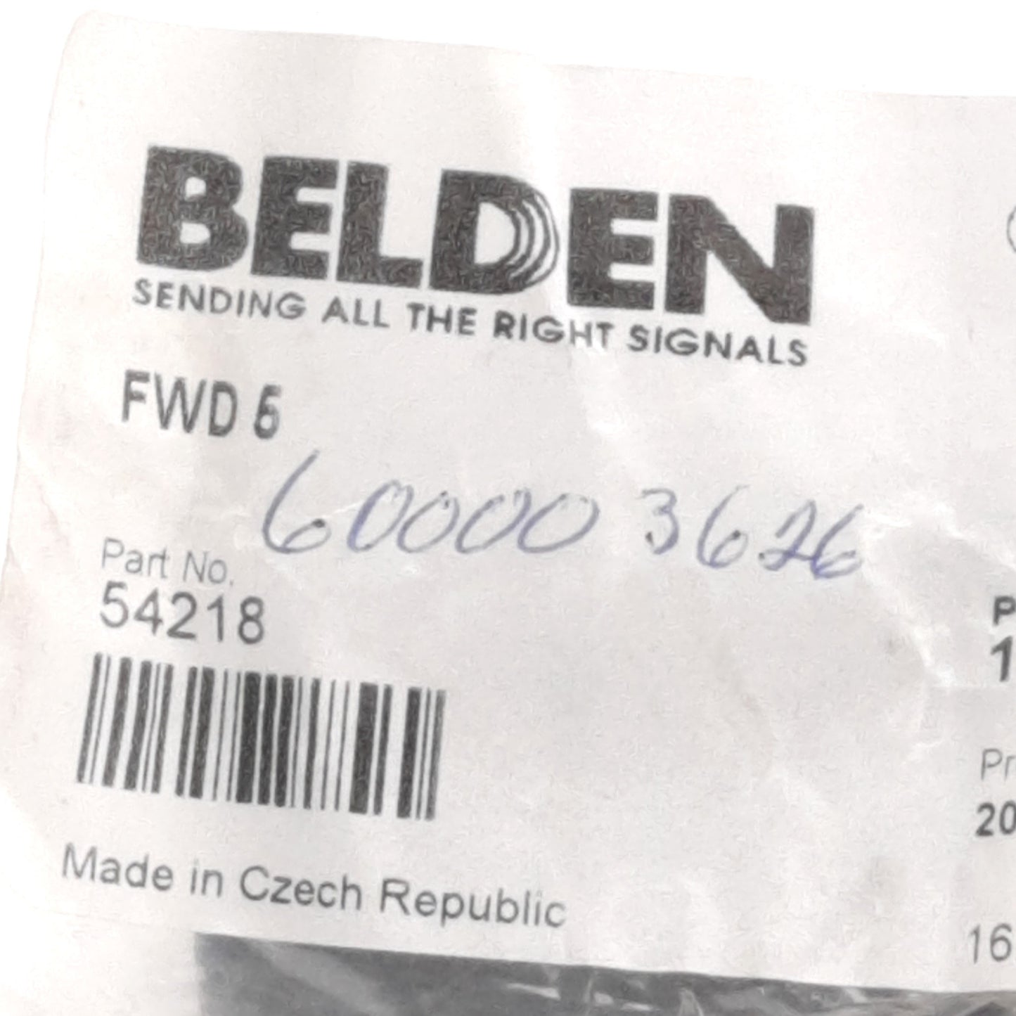 New Belden FWD5 Feed Through Receptacle M12 5-Pin Male to Female, M16x1.5, 60V 4A
