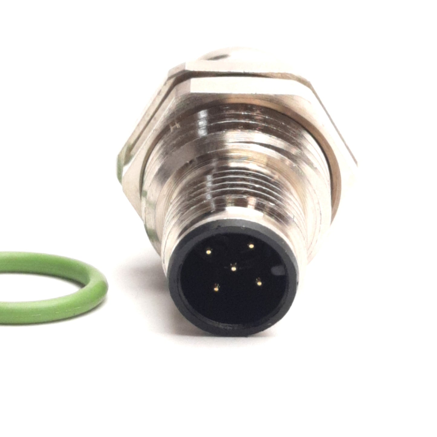 New Belden FWD5 Feed Through Receptacle M12 5-Pin Male to Female, M16x1.5, 60V 4A