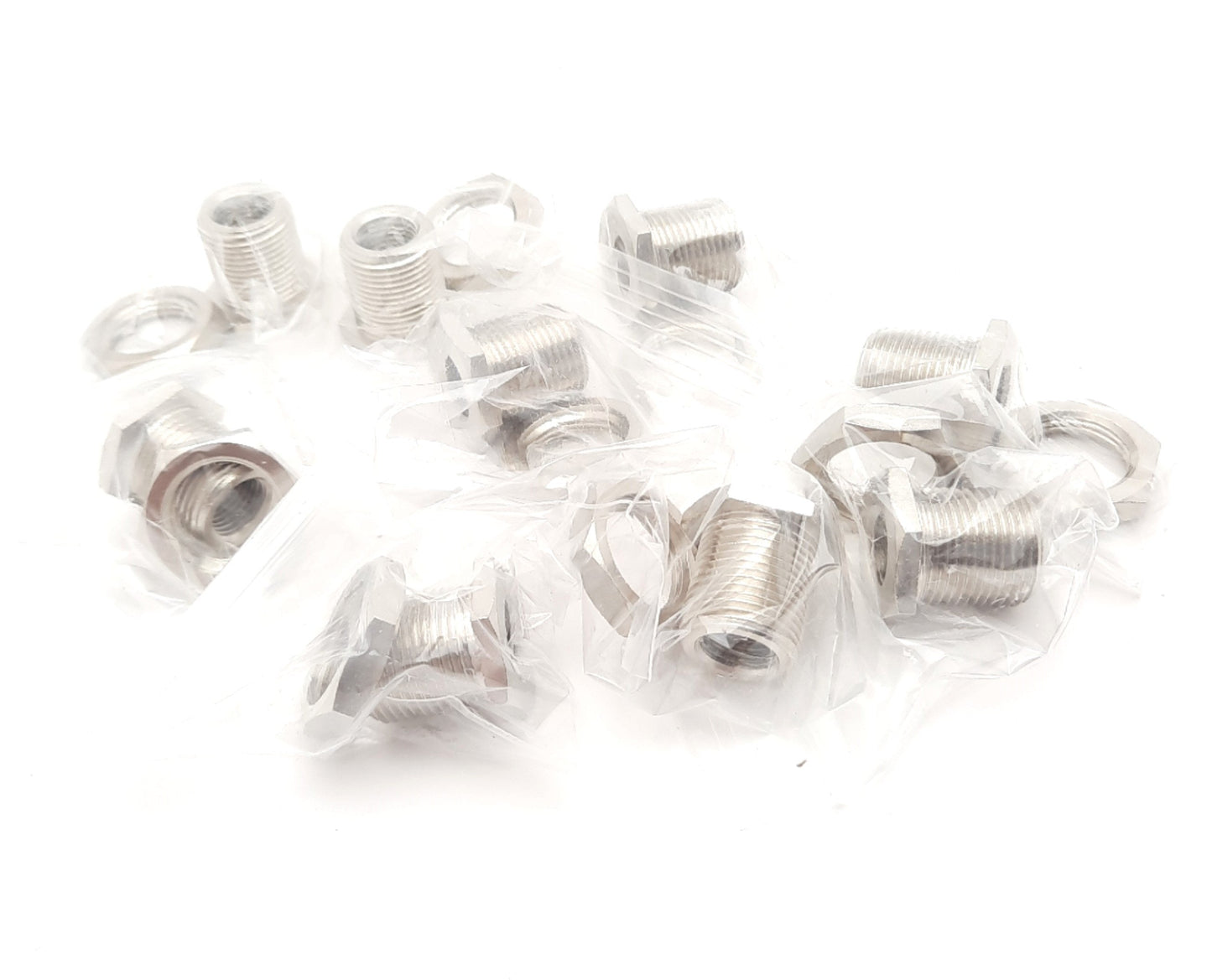 New Lot of 9 High Pressure Pipe Fitting Thru-Wall Adapter 1450psi, 1/4BSPP, M20x1.5