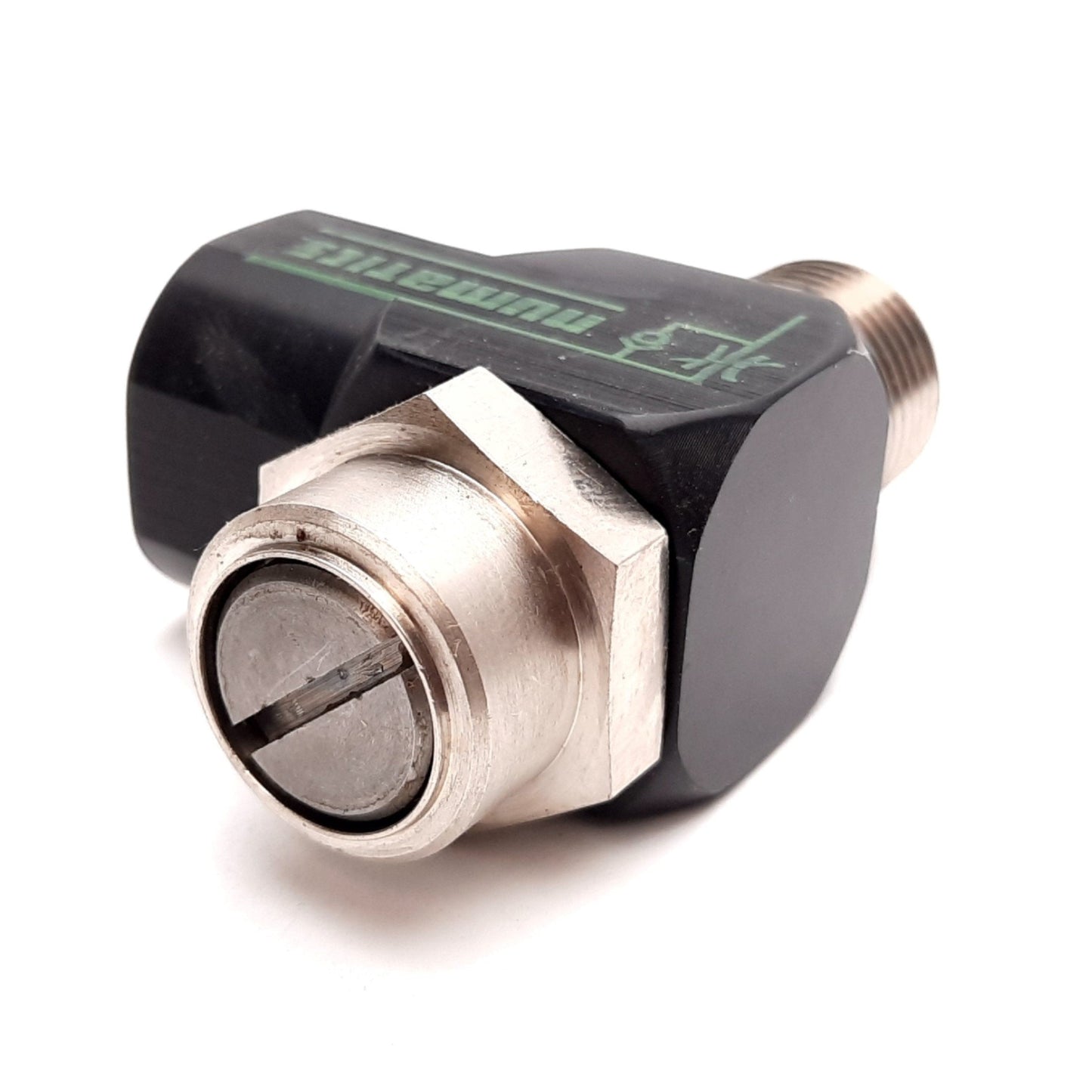 New Numatics 4FCRN Flow Control Valve, Elbow, 1/2" NPT, 175psi Max, 140 CFM Max