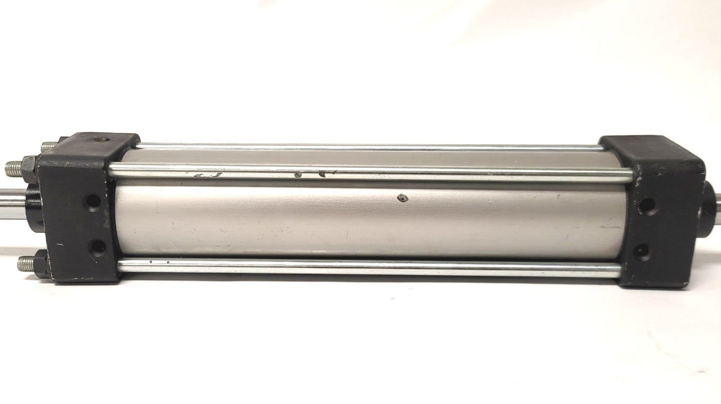 Used SMC NCDA1B200-0800NA Double Rod Cylinder 2" Bore, 8" Stroke, 8-250psi, 3/8"NPT