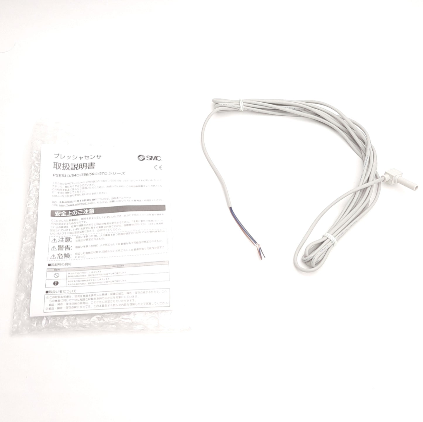 New SMC PSE541-R06 Pressure Sensor, 12-24V DC, 0-1MPa Range, ?6 Reducer, 5V Output