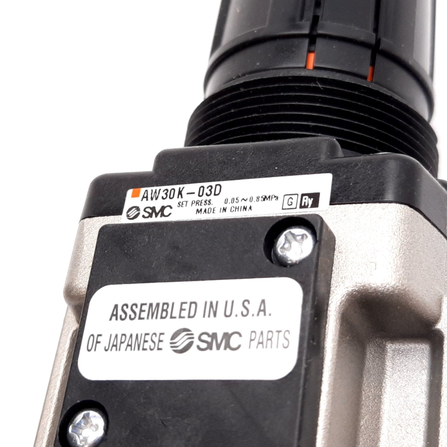 New SMC AW30K-03DGH-R Pneumatic Filter/Regulator, 0.05-0.85MPa, Rc3/8, 0-1MPa Gauge