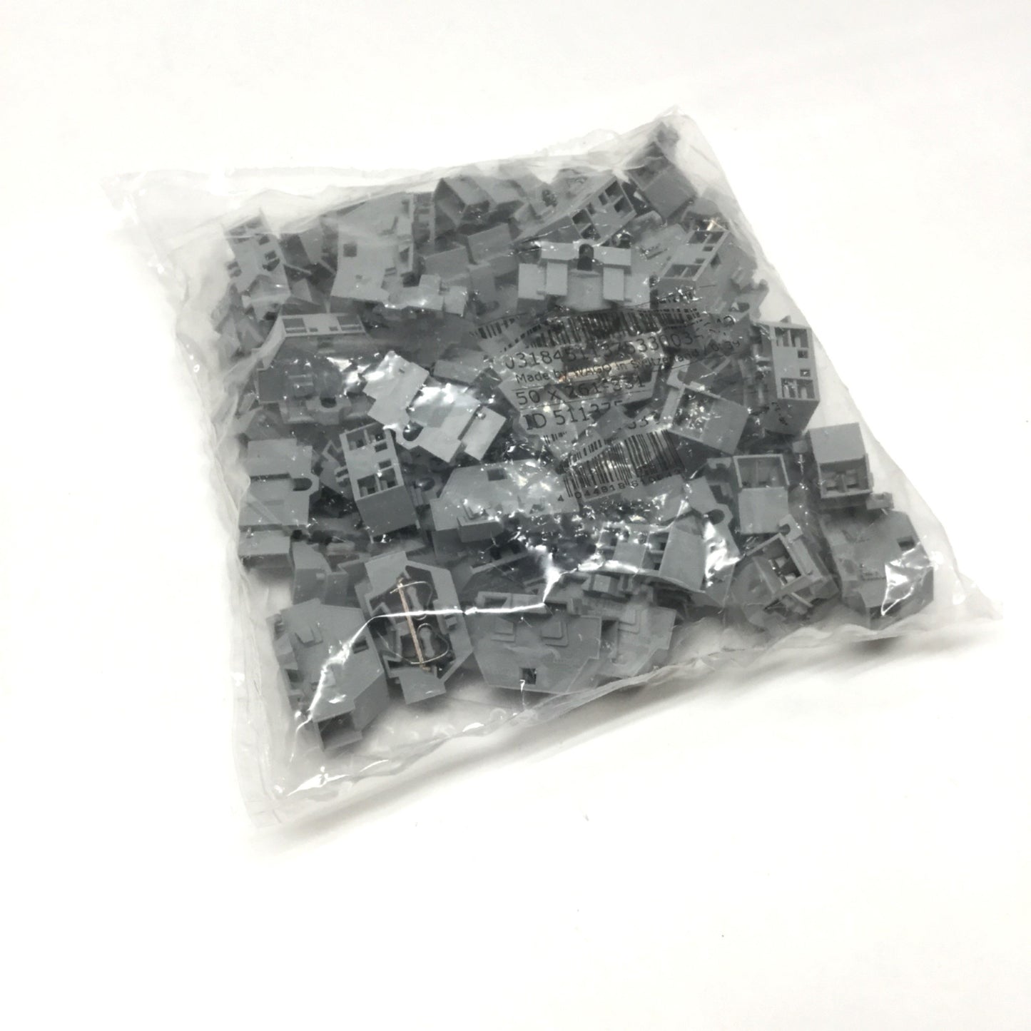 New Lot of 50 Wago 261-331 4-Conductor Terminal Blocks, 1-Pole, 500V 24A, Flange