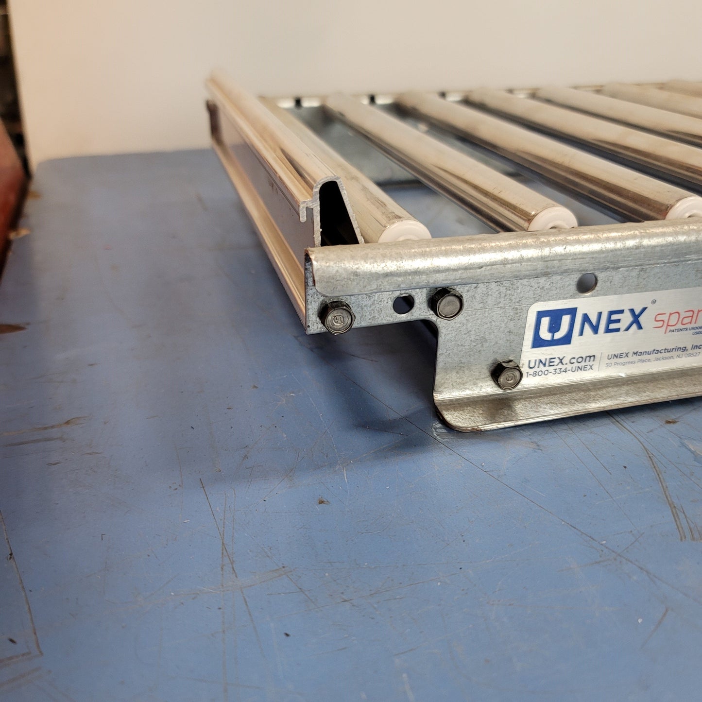 New Lot Of 5 UNEX 98S2R122x60 Span//Track Light Duty Roller Lanes 12"(W) x 60"(L)