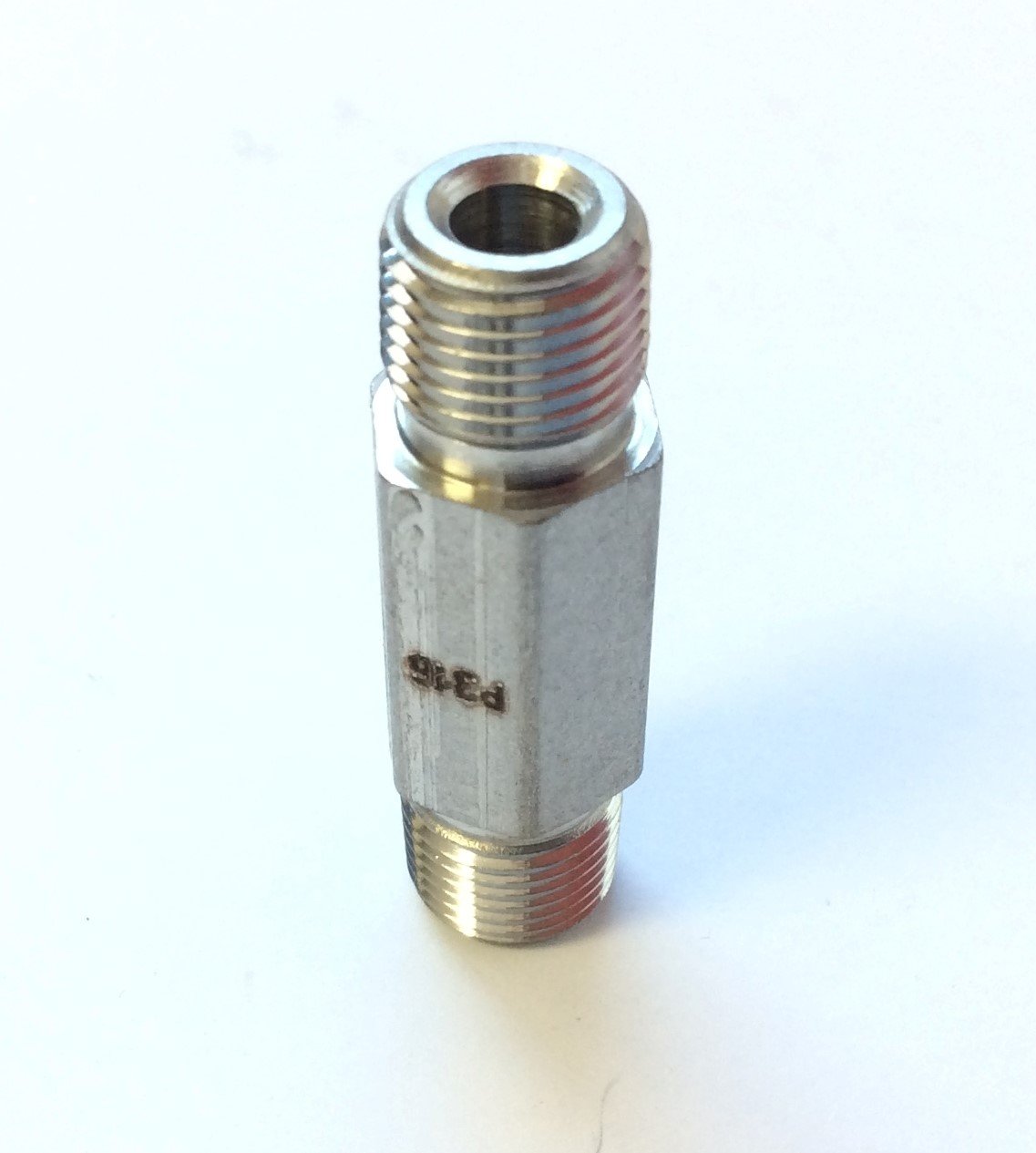New Box of 5 Parker 2-2 MHLN-SS Hex Nipple 1/8" MNPT, 9100PSIG, 316SS, 1.5" Long