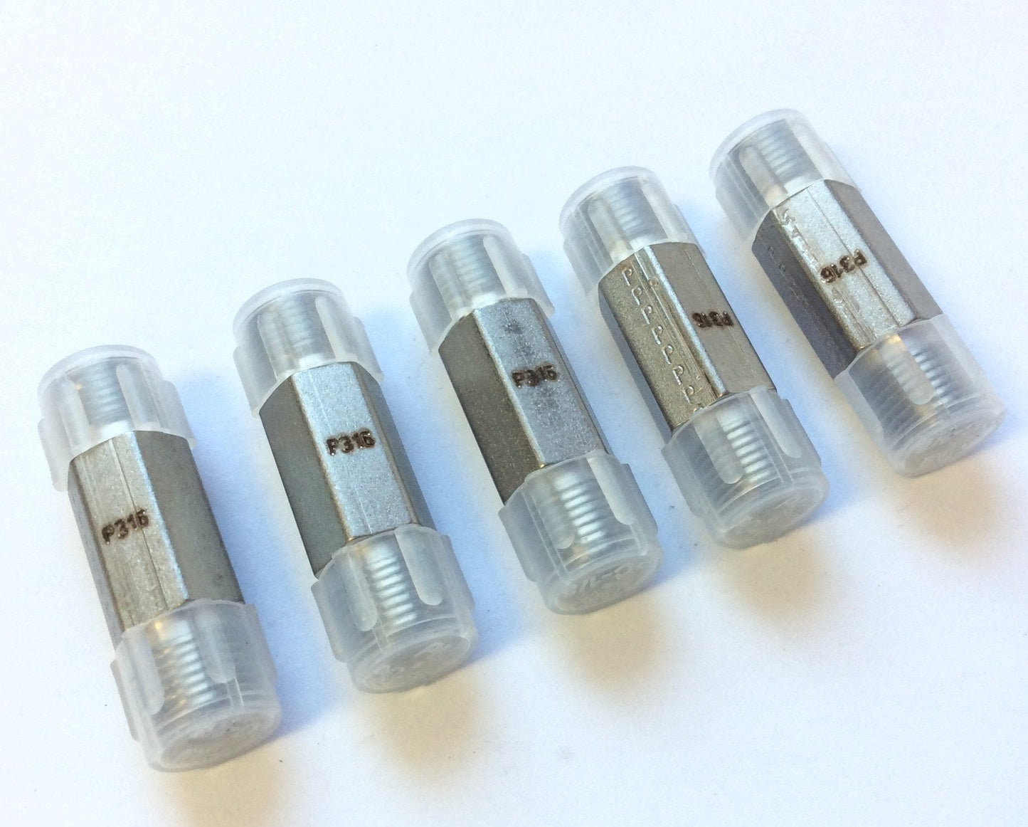New Box of 5 Parker 2-2 MHLN-SS Hex Nipple 1/8" MNPT, 9100PSIG, 316SS, 1.5" Long