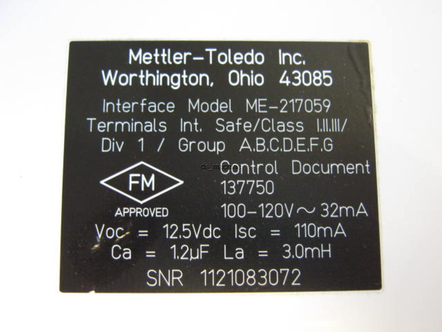 Used Mettler-Toledo ME-217059 Interface Terminal for Laboratory Balances Lab Scales