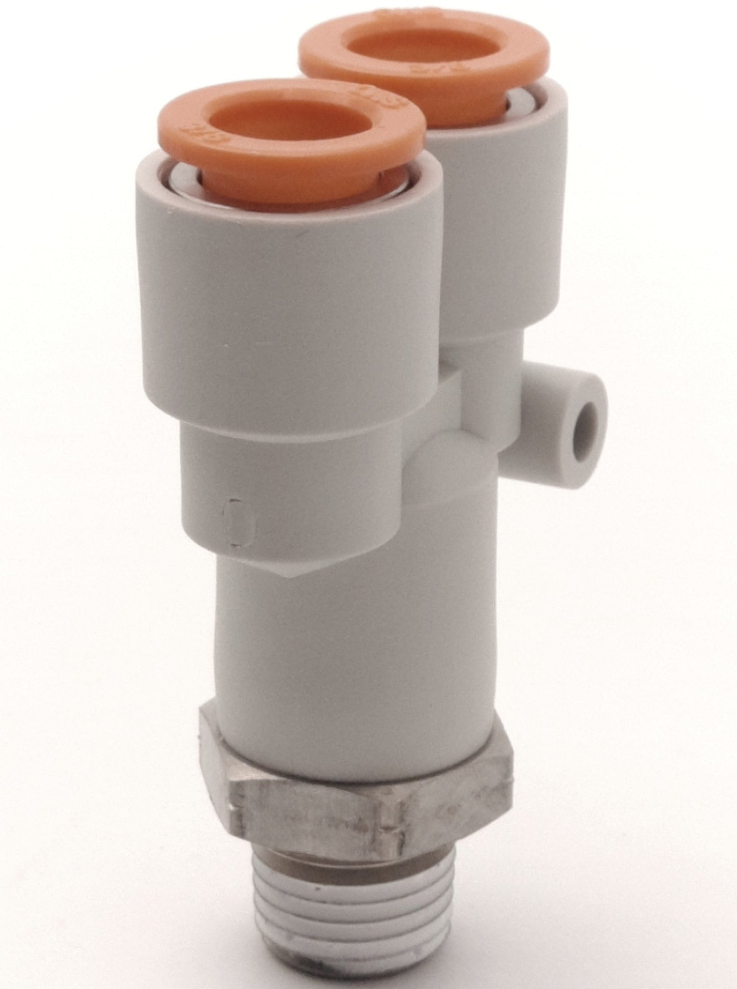 New – Open box SMC KQ2U11-35S-X23 One-Touch Branch Y Fitting, 1/4" NPT Thread, ø3/8" Tubing