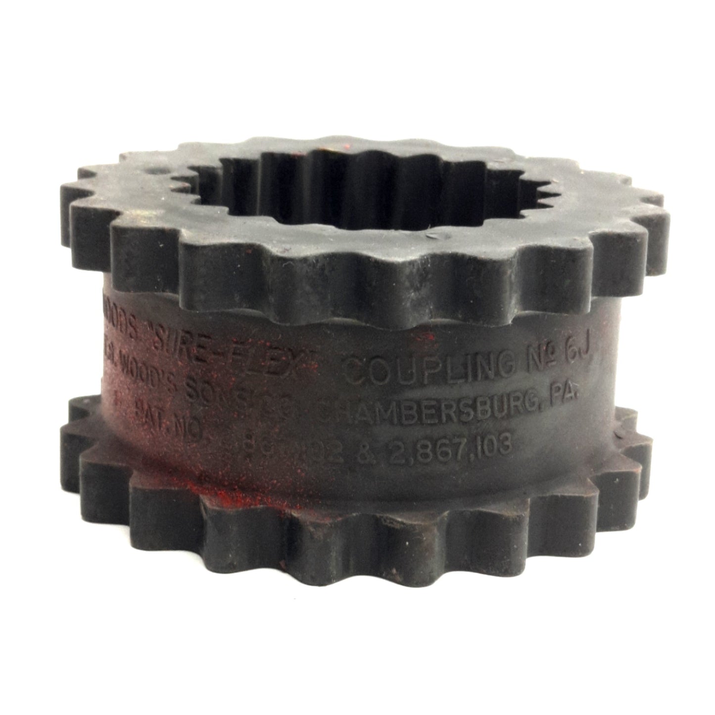Used TB Wood's No 6J SureFlex Coupling Spider, 66Nm, 3-3/4" x 1-7/8", 6000 RPM Max