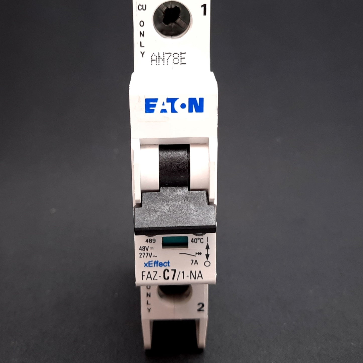 Used Eaton FAZ-C7/1-NA-SP Circuit Breaker, 1-Pole, 7A 277VAC 48VDC, C-Curve