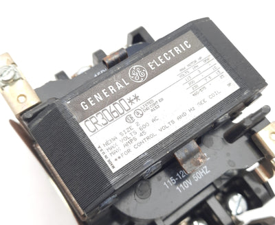 Used General Electric CR306D0** Magnetic Motor Starter 3 Pole NEMA 2 600VAC 45A 3 N.O