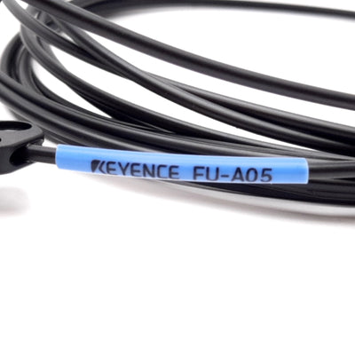 Used Keyence FU-A05 Thrubeam Fiber Optic Sensor Pair 1.9m Length 200mm Detection Area