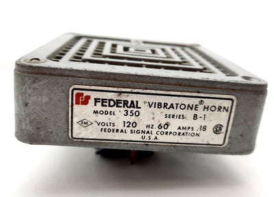 Used Federal 350-120-30 Vibration Horn 120VAC, 0.18A, 100-110dBa NEMA 4X/12