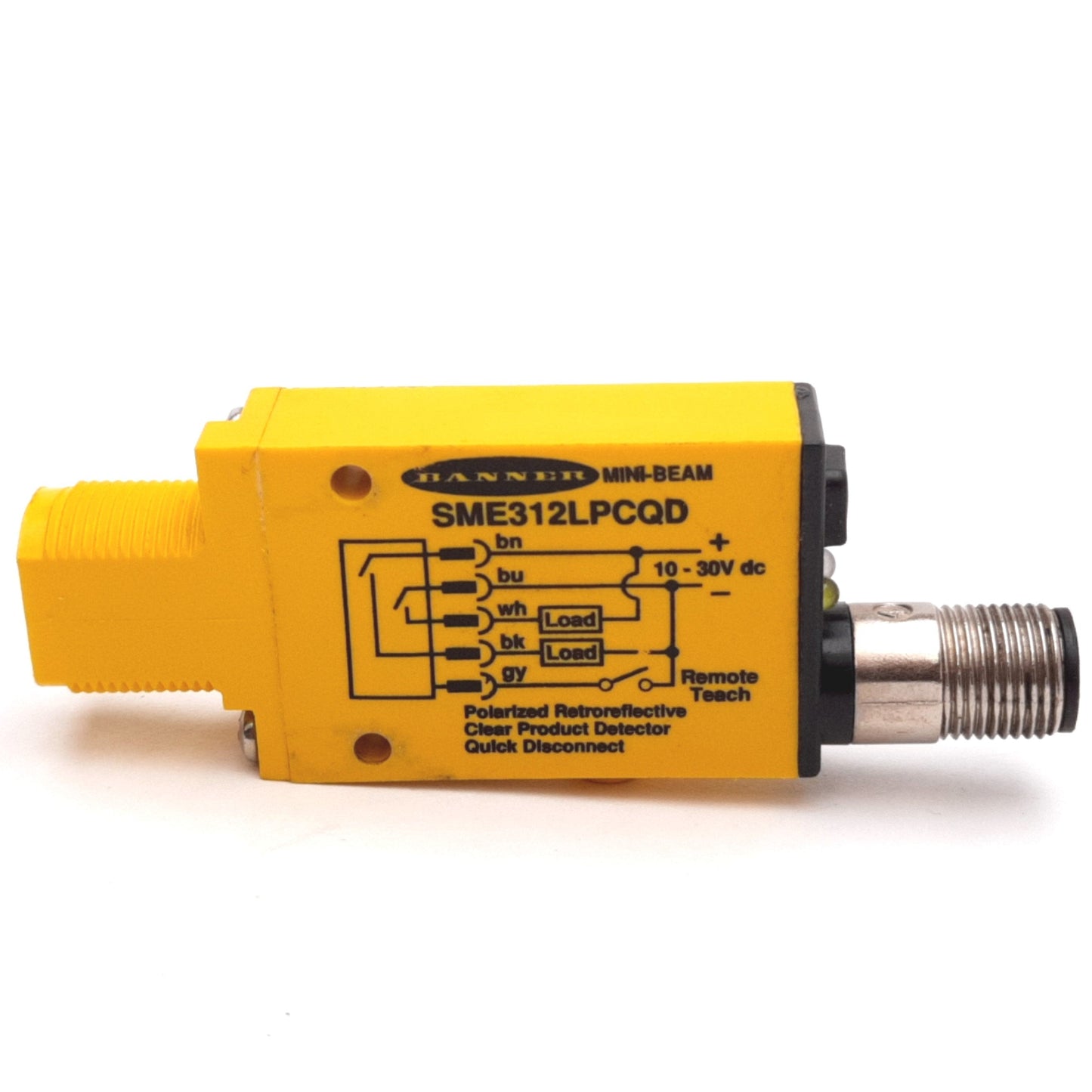 Used Banner SME312LPCQD Photoelectric Sensor, Range: 1 Meter, Voltage: 10-30VDC