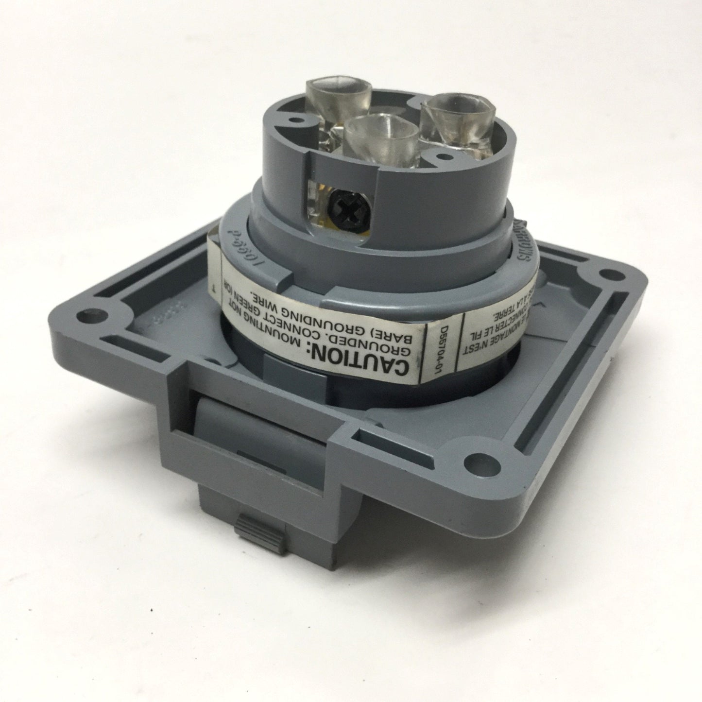 Used Hubbell HBL2620SW Watertight Safety Twist-Lock Receptacle 30A, 2P, 3-Wire L6-30R