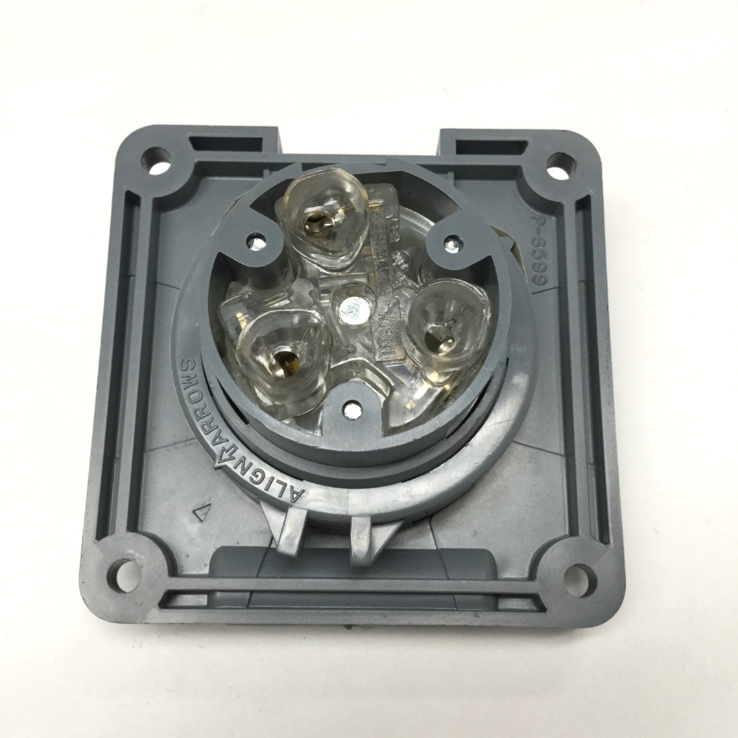Used Hubbell HBL2620SW Watertight Safety Twist-Lock Receptacle 30A, 2P, 3-Wire L6-30R
