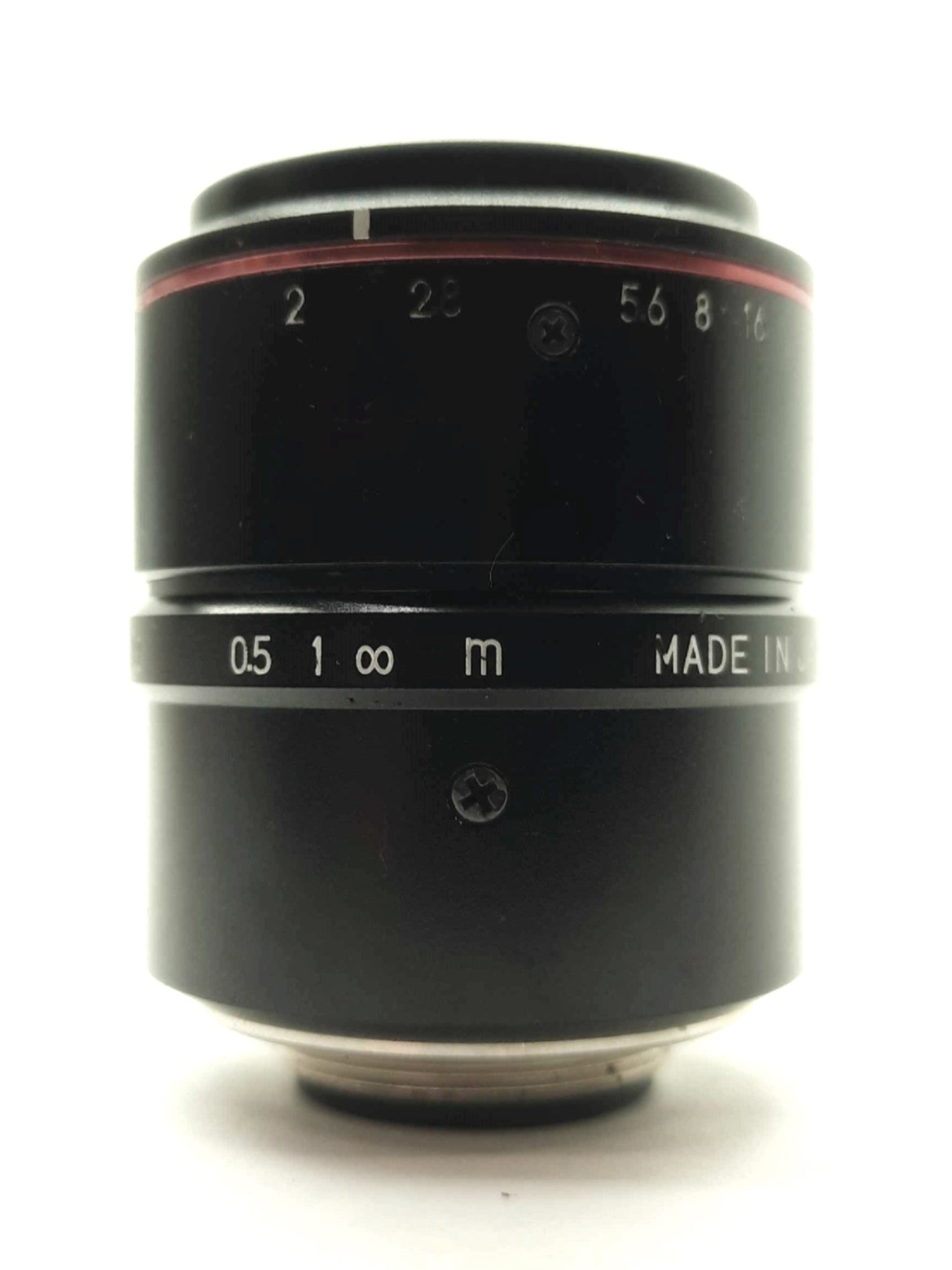 Used Kowa LM35JC10M Machine Vision Camera Lens, 2/3" Sensor, 35mm FL, f/2-16, C-Mount