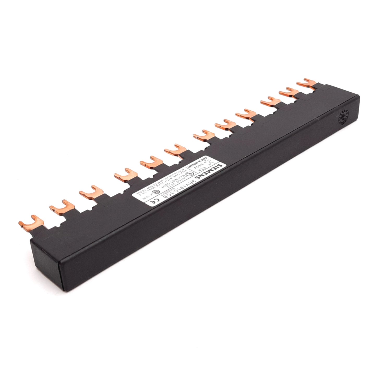 Used Siemens 3RV1915-1CB Motor Control Side Feeder Buss Bar, Rating: 63A 690V