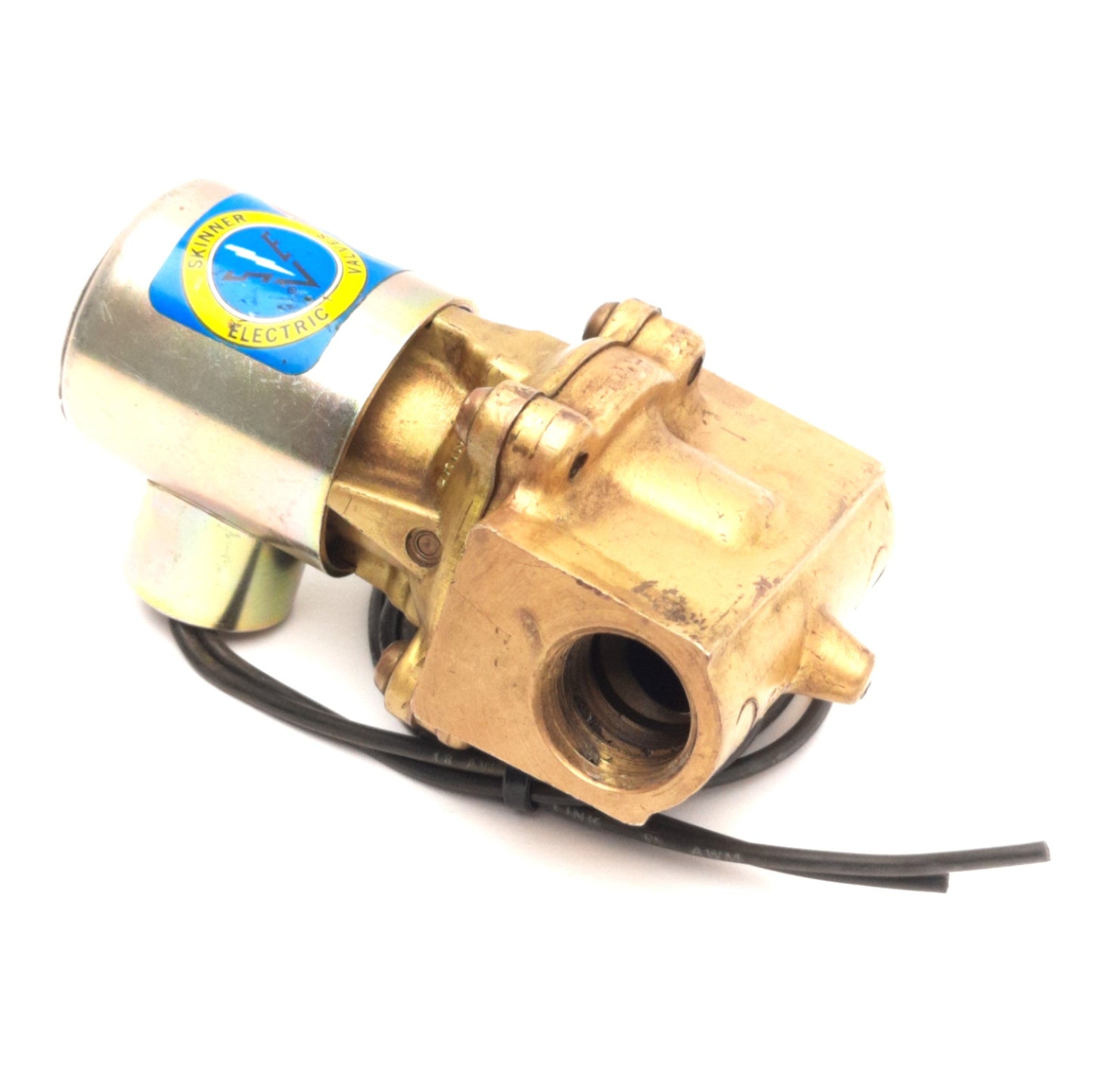Used Parker L2LB4150 Skinner Solenoid Valve, 1/2" NPT, 5-150 Psi, 120V AC Coil