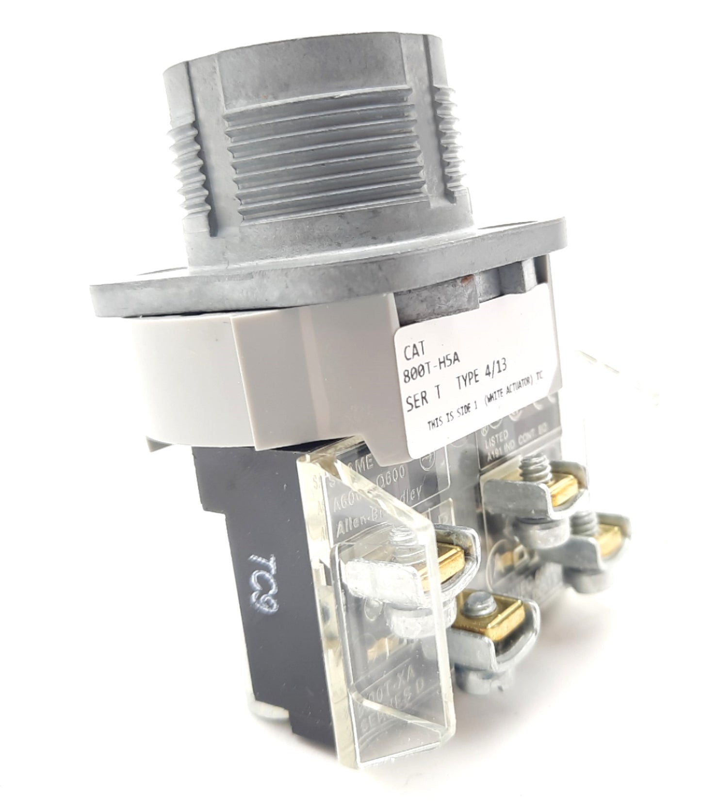 New Allen Bradley 800T-H5A Selector Switch 2-Position Rotary Knob, Spring Return