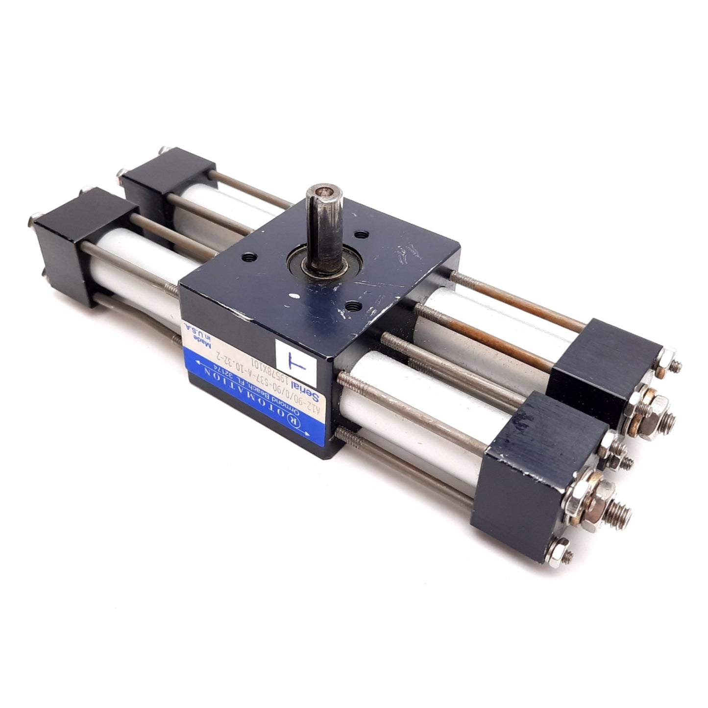 Used Rotomation A12-90/0/90-S37-A-10.32-2 Rotary Actuator, 3-Position, 180°, 10-32
