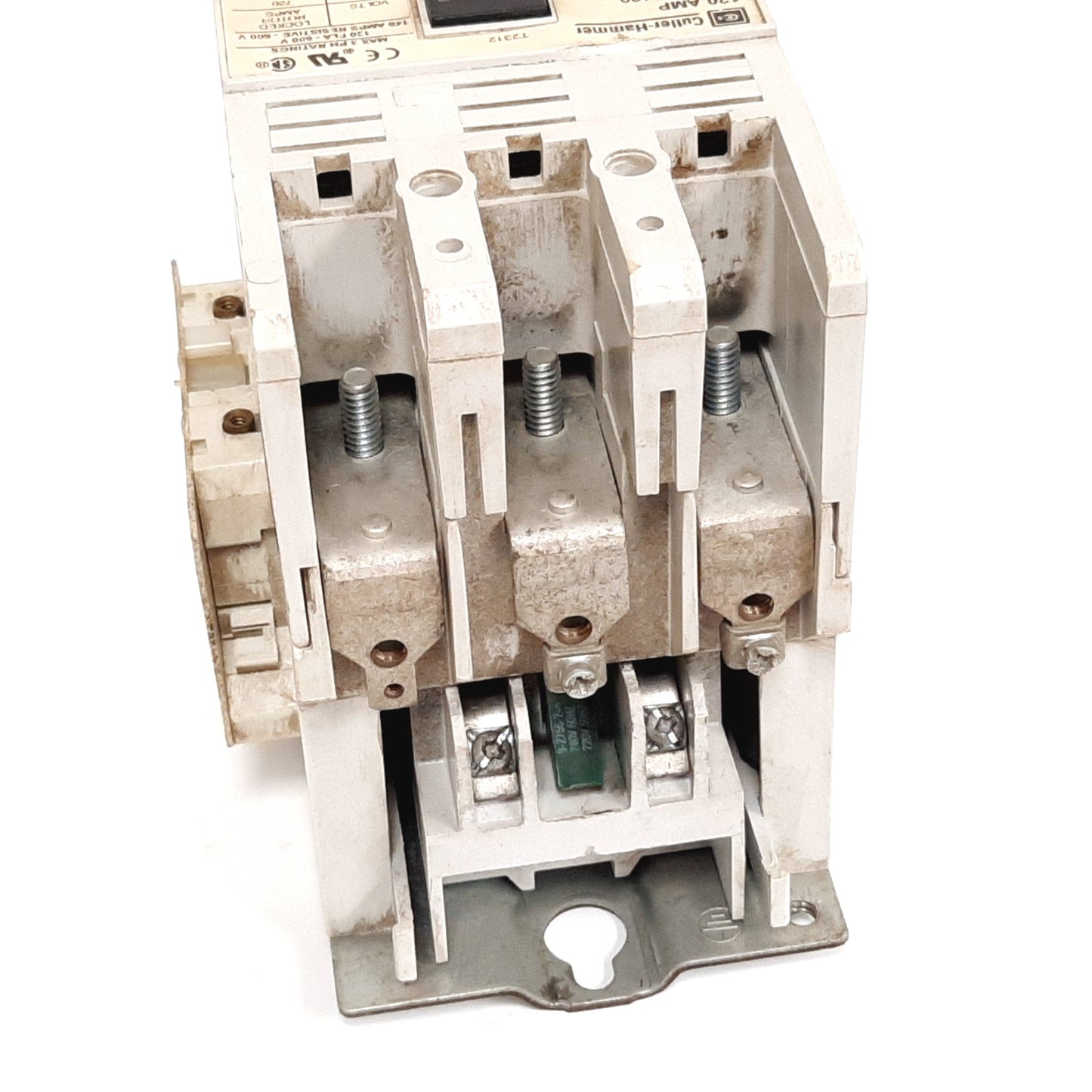 Used Cutler Hammer C25HNE3120 Contactor, 3-Pole, Coil: 220/240VAC, Rating: 120A 600V