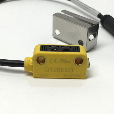 Used Banner Q126EQ3 Q12 Series Opposed Sensor Emitter, 2m Range, 10-30VDC, 3-Pin M8