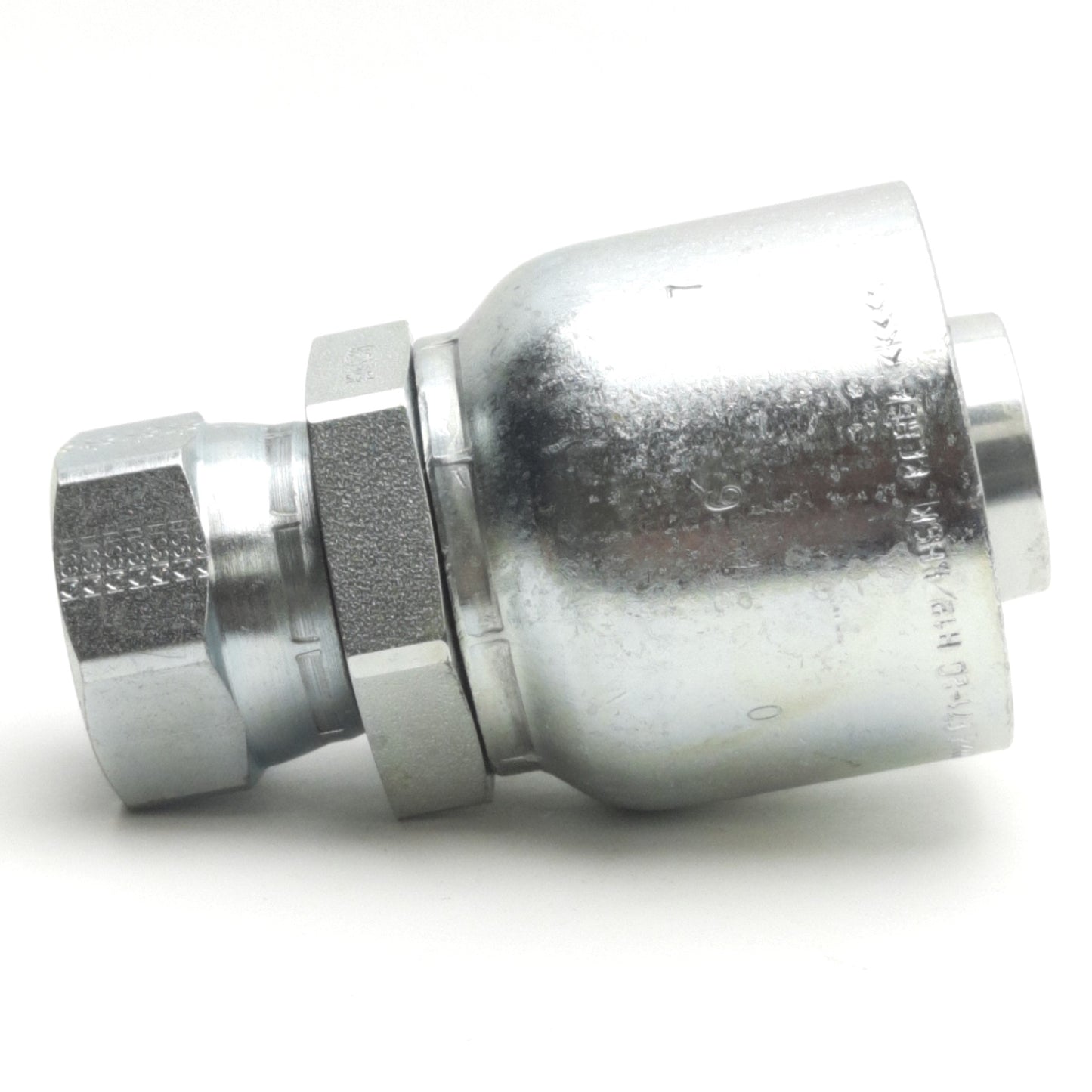 New – Open box Parker 10671-16-20 Female Straight Swivel Fitting, 1" SAE45° to 1-1/4" JIC37°