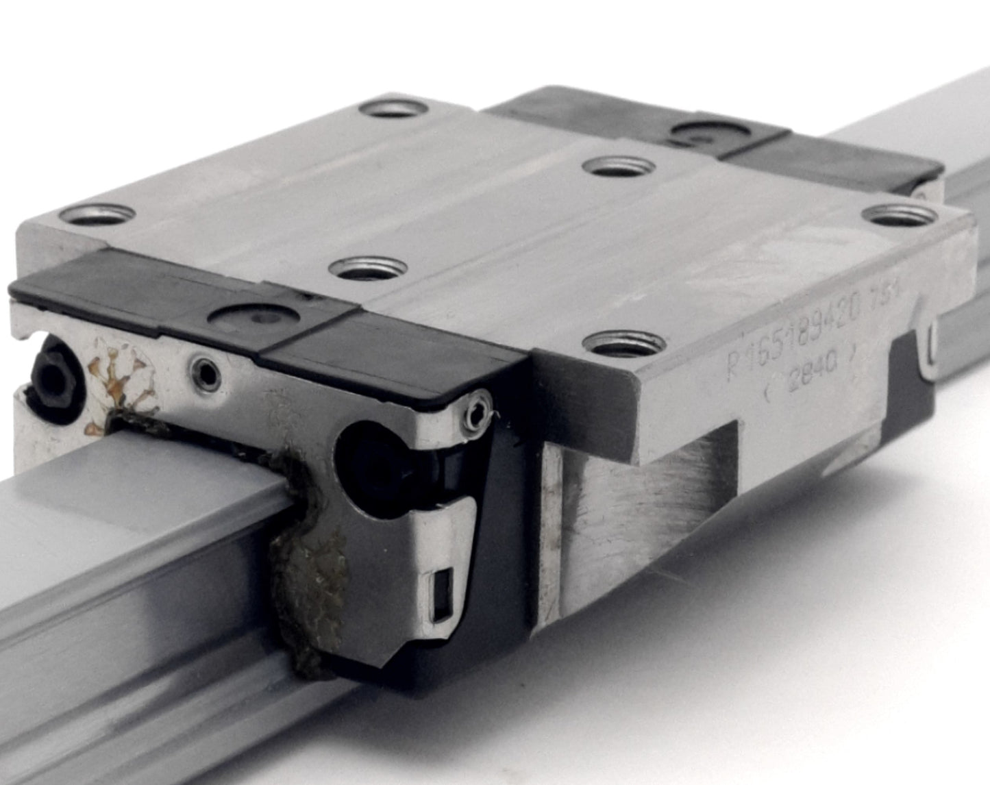 REXROTH R165189420 Linear Ball Bearing Runner Blocks (x2) on 475mm Guide Rail