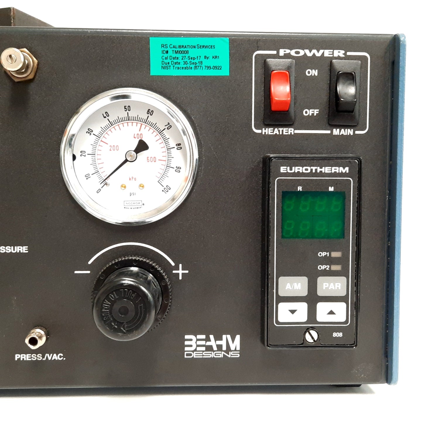 Used Beahm Designs 210A Catheter Balloon Development System, With Foot Switch