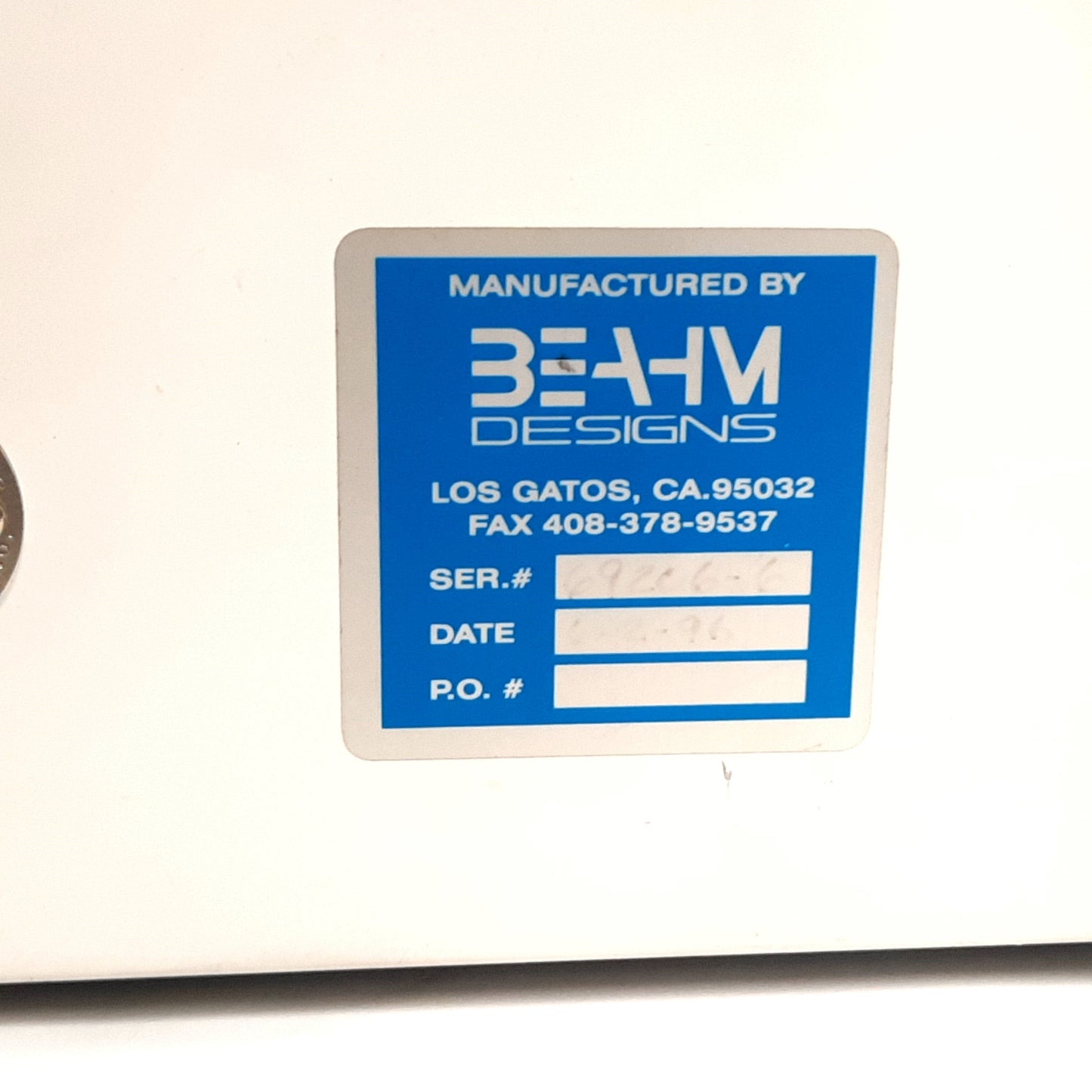Used Beahm Designs 210A Catheter Balloon Development System, With Foot Switch