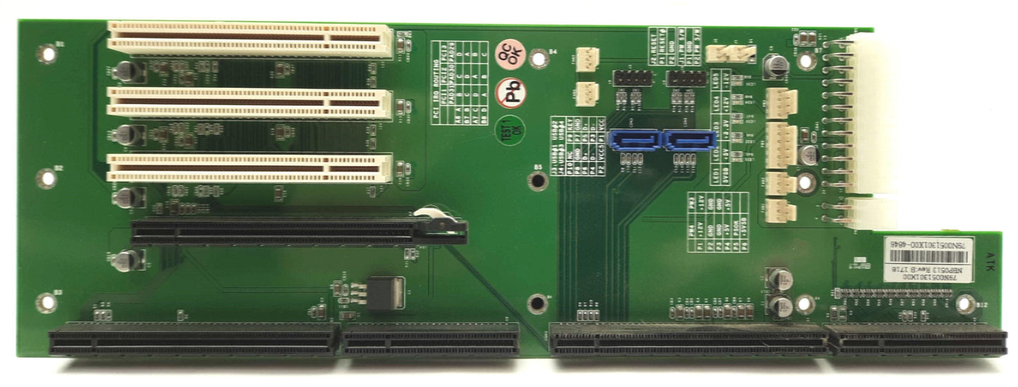 Used Nexcom NBP 0513 Single Computer Backplane 24-Pin ATX 1x PCIE X16 3x PCI PICMG1.3