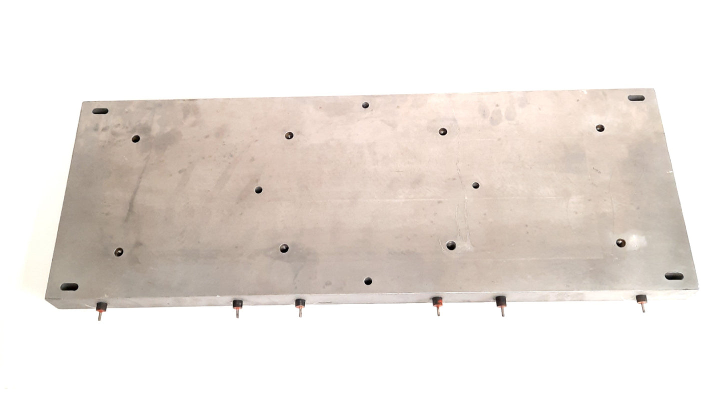 Used Durex DA-2284-1 Aluminum Heating Plate Built in Elements, 28"x10"1.5", 48KW 240V