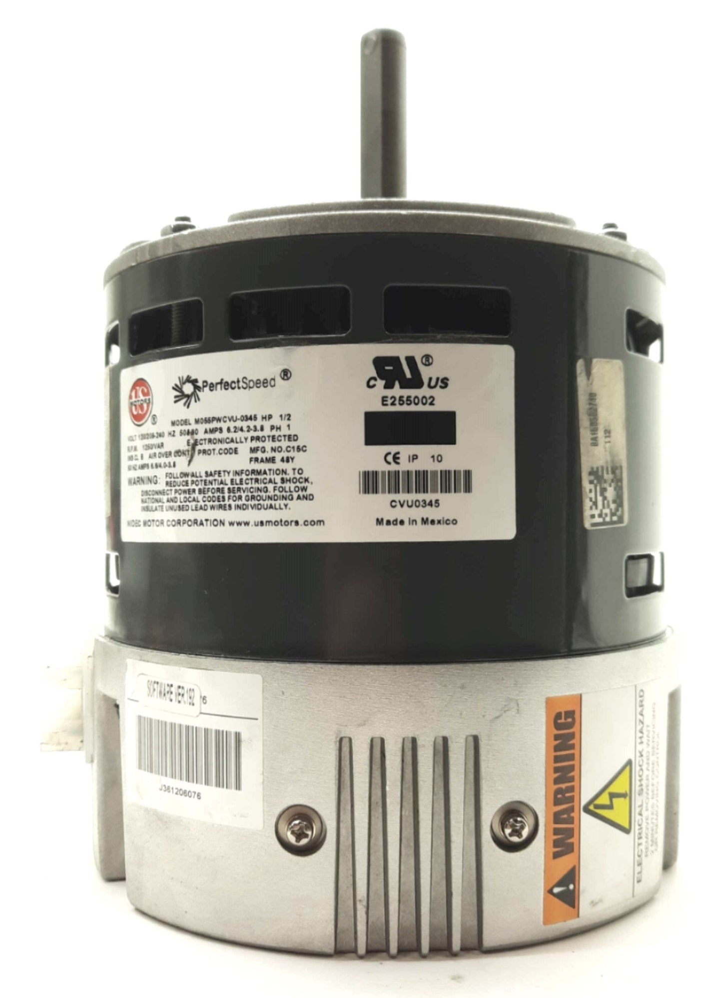 Used Nidec MO55PWCVU-0345 PerfectSpeed HVAC Motor «HP 300-1250RPM 120/240VAC NEMA 48