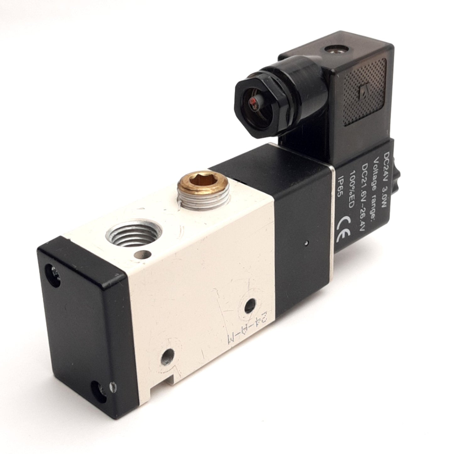 Used Automation Direct AVS-3312-24D Nitra Solenoid Valve, 2-Pos 3-Port, N.C., 24V DC