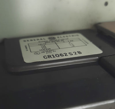 Used General Electric CR1062S2B Manual Starter with Enclosure, 3-Pole, Rating: 600VAC